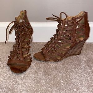 Nine West Gladiator Wedge Sandals